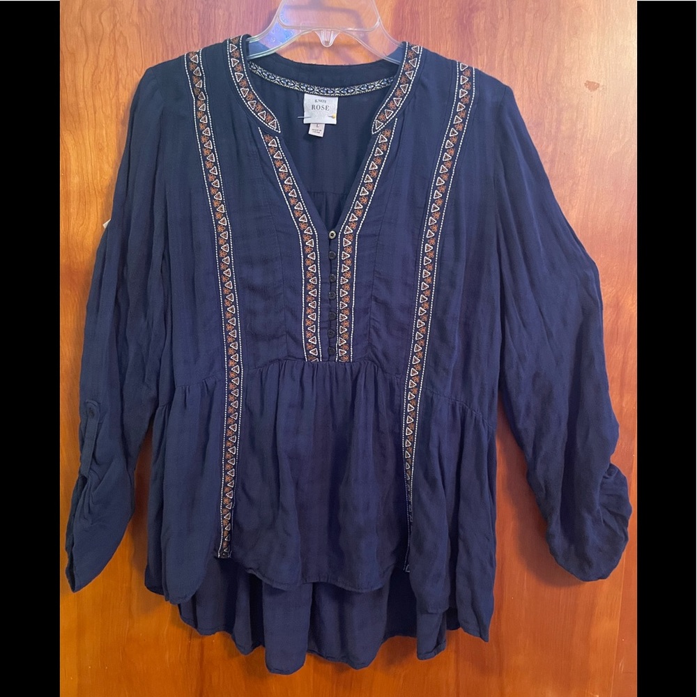 Womens Navy Blue Blouse